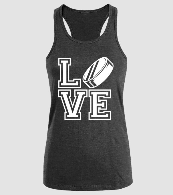 Love hochei model negru pe tricou