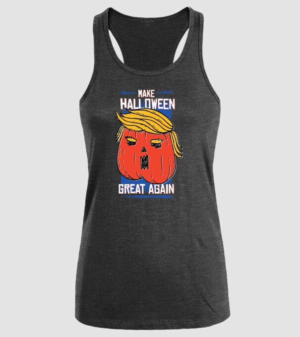 Make Halloween Great Again Trump model negru pe tricou