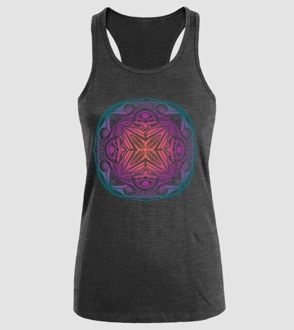 Mandala model negru pe tricou