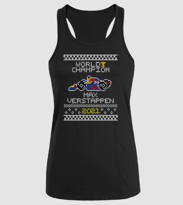 Max Verstappen campion mondial Formula 1 model negru pe tricou