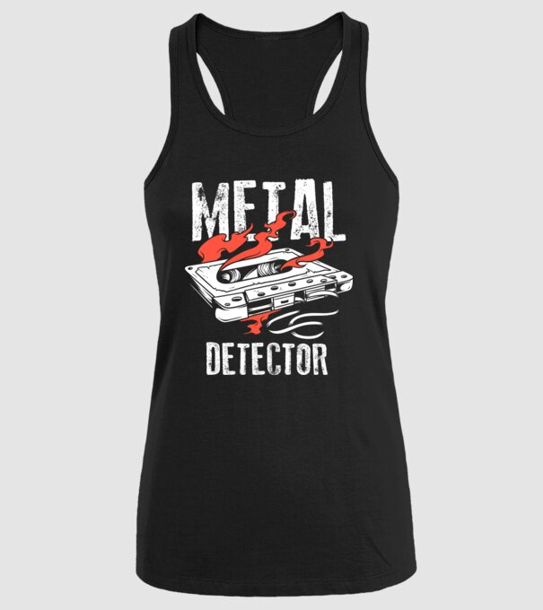 Detector de metale Casetă model negru pe tricou