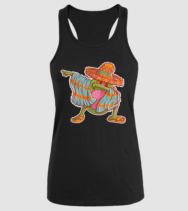 Avocado mexican DAB model negru pe tricou