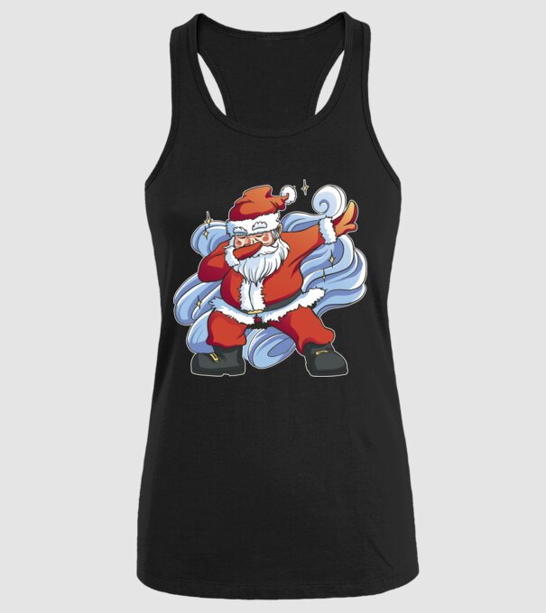 Moș Crăciun DAB pentru Crăciun model negru pe tricou
