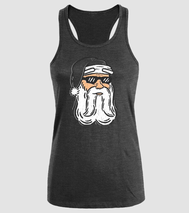 Cap Moș Crăciun model negru pe tricou