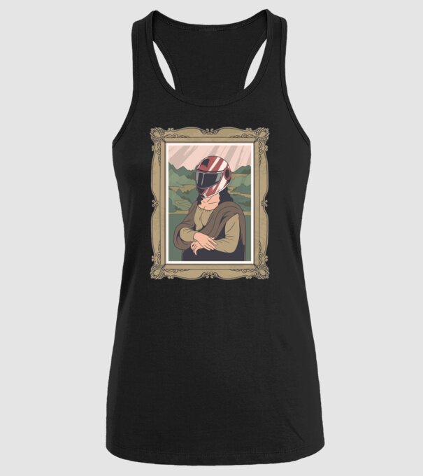 Mona Lisa Concurent model negru pe tricou