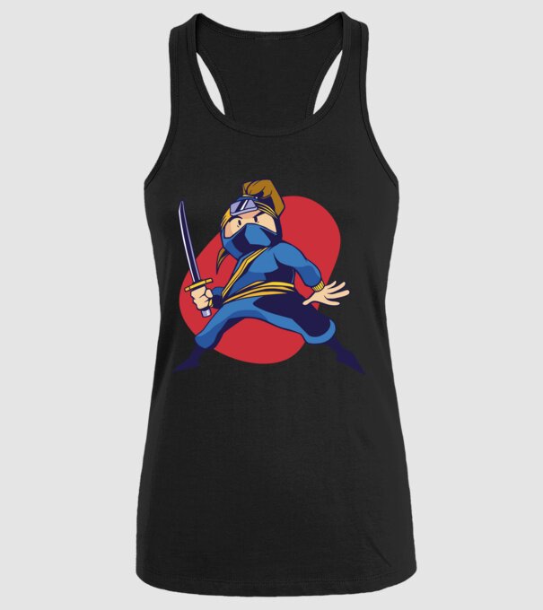 Copil Ninja model negru pe tricou