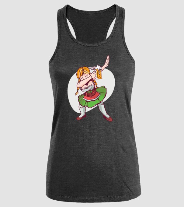 Oktoberfest DAB Fată cu ulcior model negru pe tricou