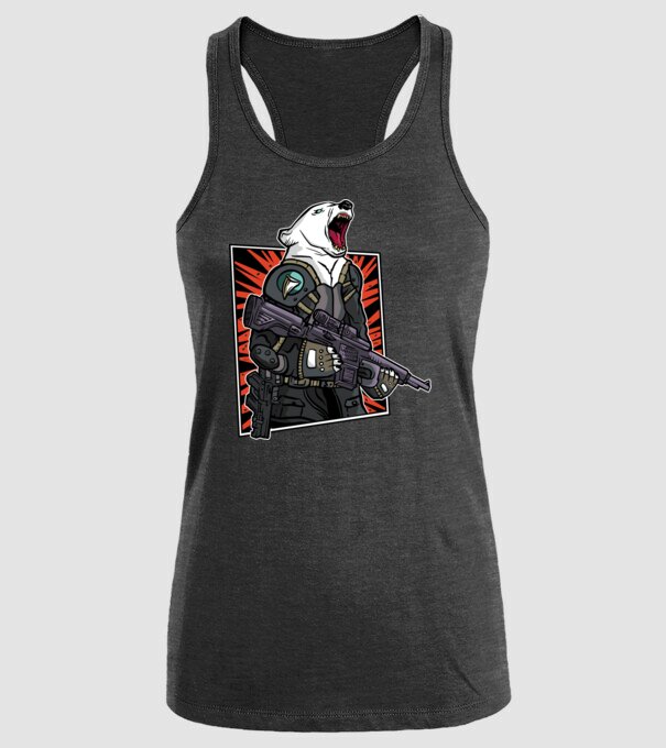 Ursul rusesc înarmat model negru pe tricou