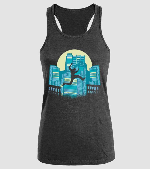 Parkour model negru pe tricou