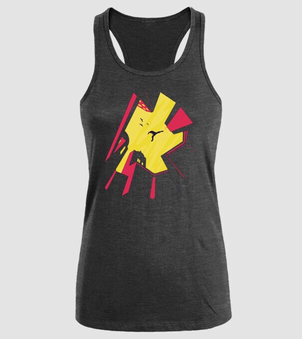 Alergare Parkour model negru pe tricou