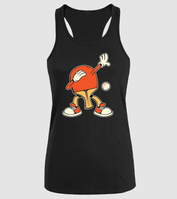 Ping Pong DAB model negru pe tricou