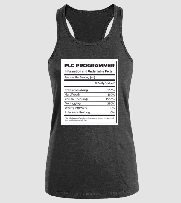 Programator PLC model negru pe tricou