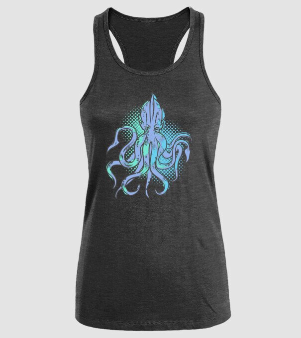 Cthulhu Caracatiță model negru pe tricou