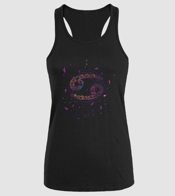Cancer Zodiac model negru pe tricou