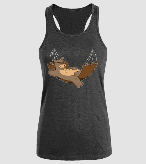 Urs Relax model negru pe tricou