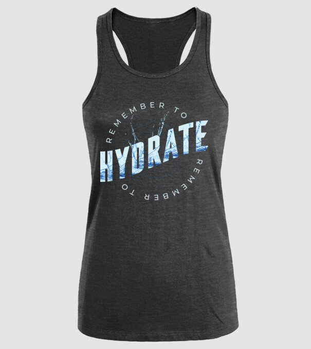 Remember to Hydrate model negru pe tricou