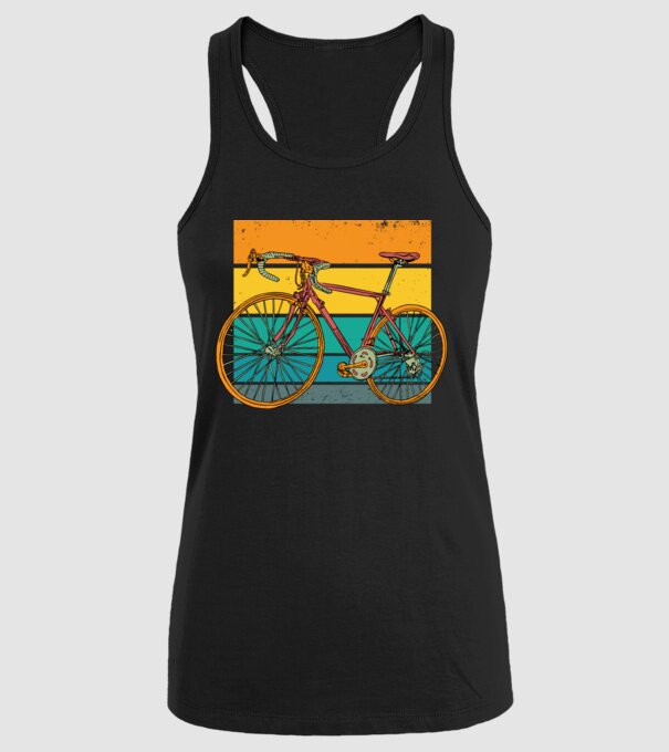 Bicicletă Retro model negru pe tricou