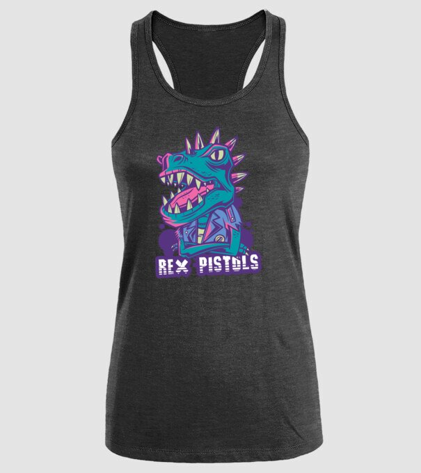 Rex Pistols model negru pe tricou