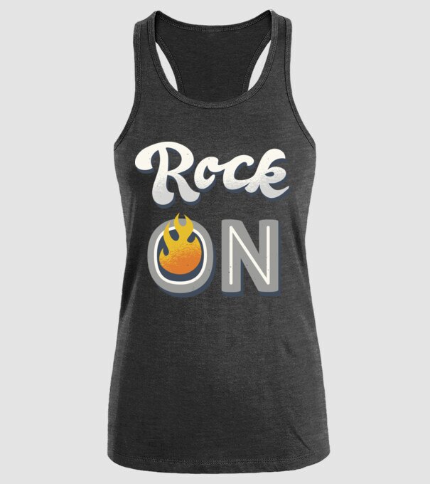 Rock On model negru pe tricou