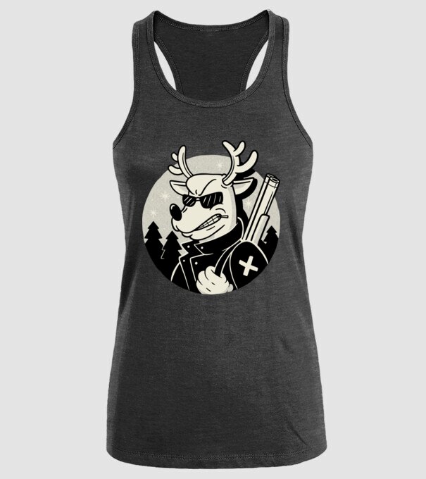 Rudolf Vânătorul model negru pe tricou