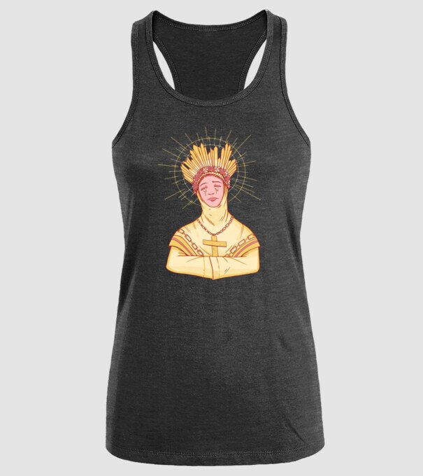 Sfânt lăcrimând model negru pe tricou
