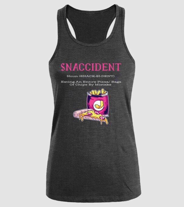 Snaccident model negru pe tricou