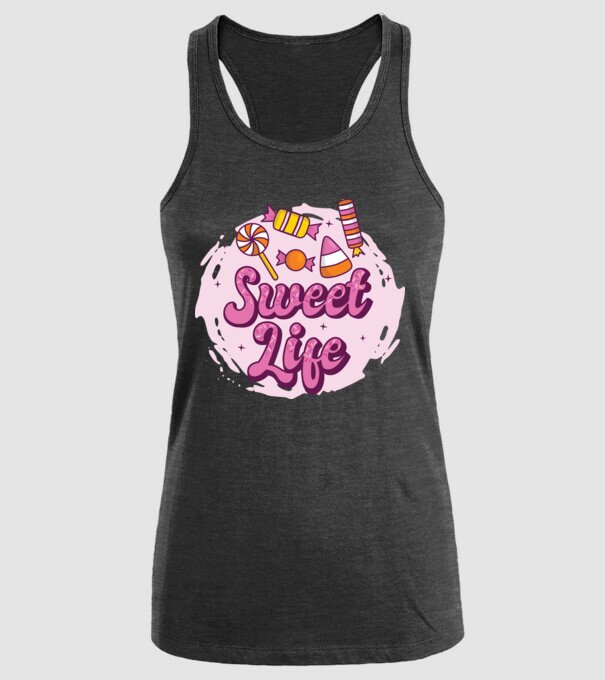Sweet Life - Viață dulce model negru pe tricou
