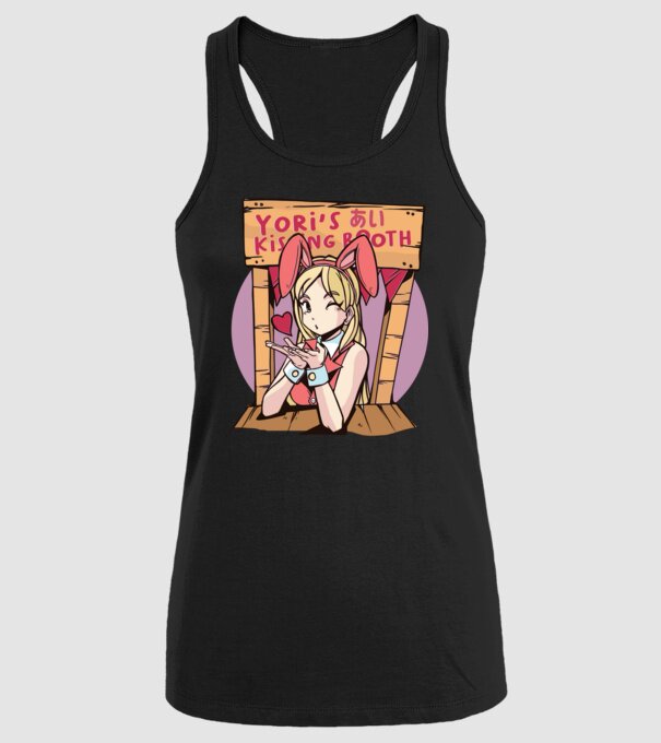 Anime îndrăgostit model negru pe tricou