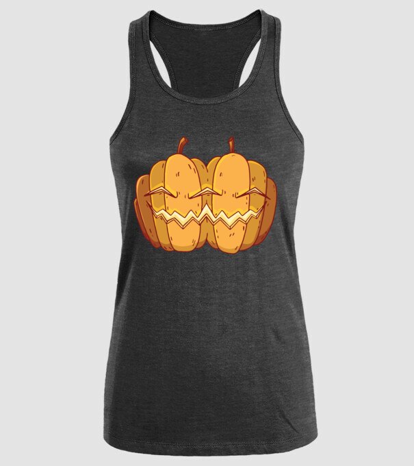 Dovleci siamezi de Halloween model negru pe tricou