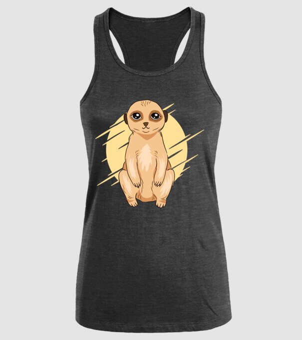 Suricată model negru pe tricou