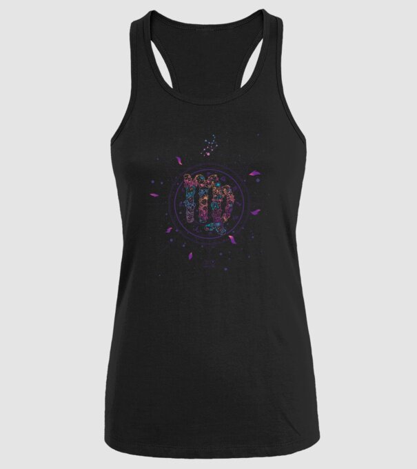 Virgo Zodiac model negru pe tricou