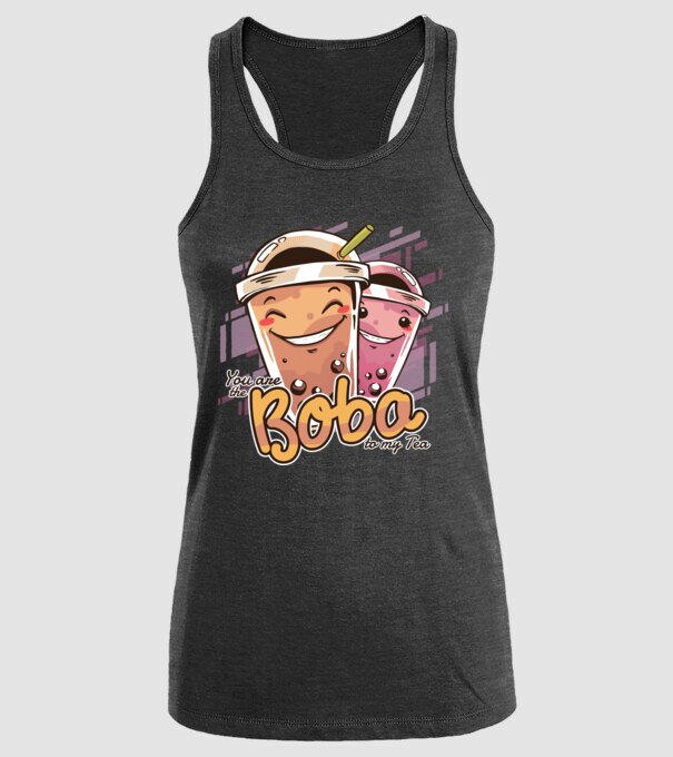 Tu ești Boba pentru ceaiul meu model negru pe tricou