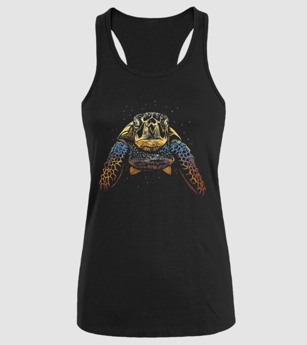 Broască țestoasă model negru pe tricou