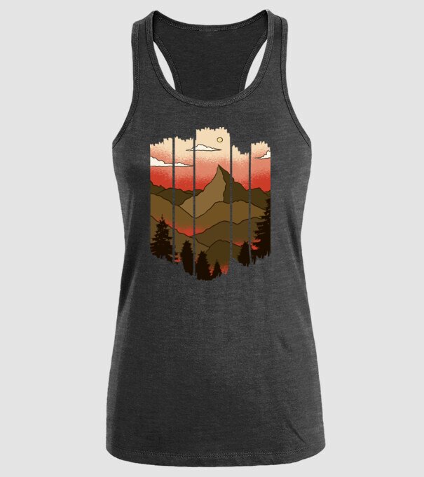 Imagine natură model negru pe tricou