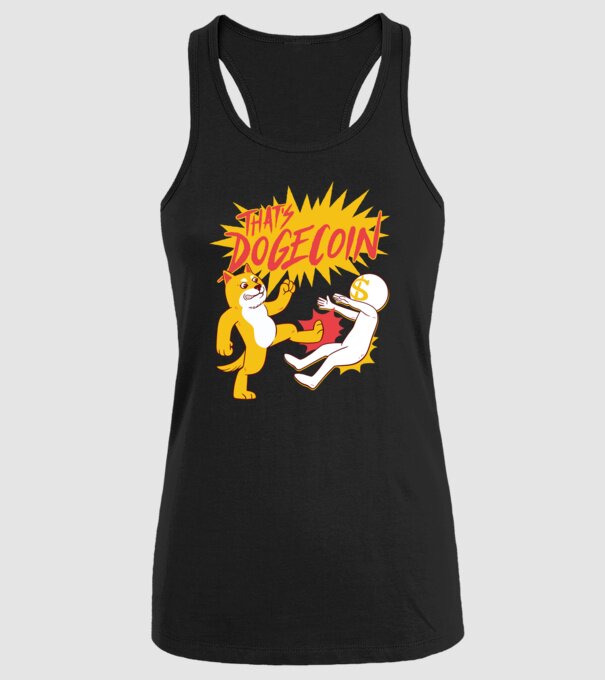 Thats Dogecoin model negru pe tricou