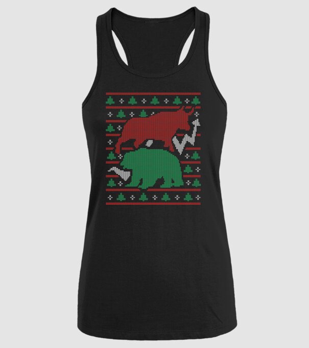 Pulover urât Bursa de valori model negru pe tricou