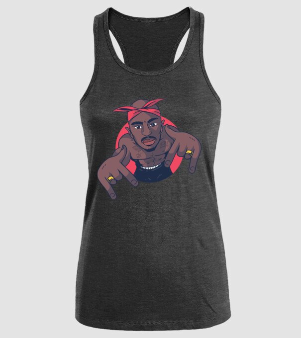 Tupac Shakur Rap model negru pe tricou