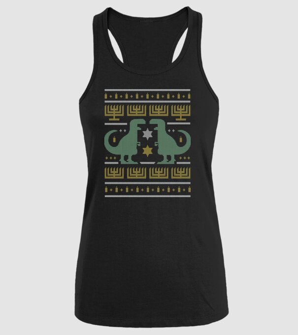 Dinozaur Pulover urât model negru pe tricou