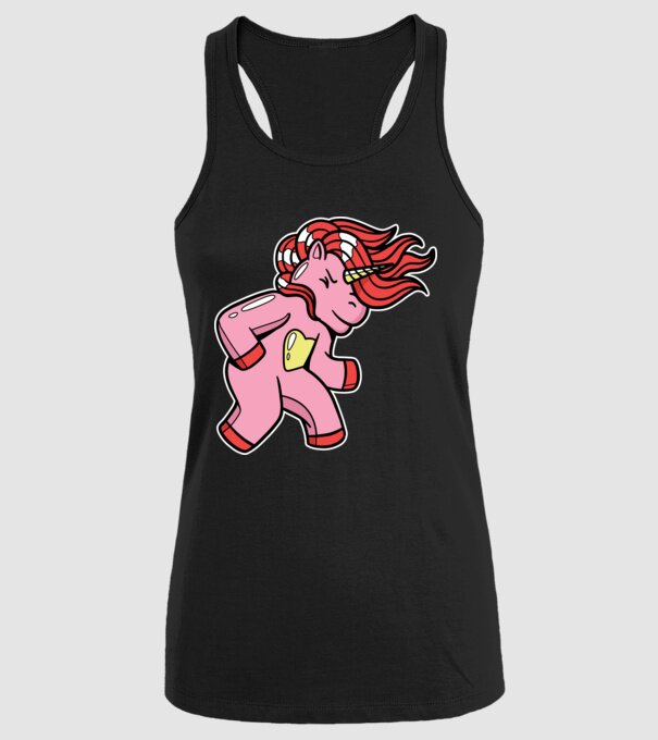 Unicorn model negru pe tricou