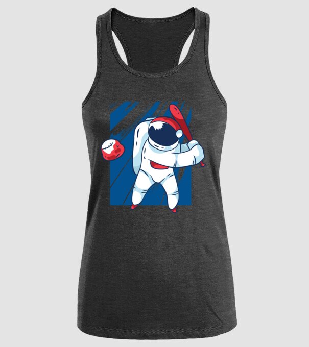 Baseball Astronaut model negru pe tricou