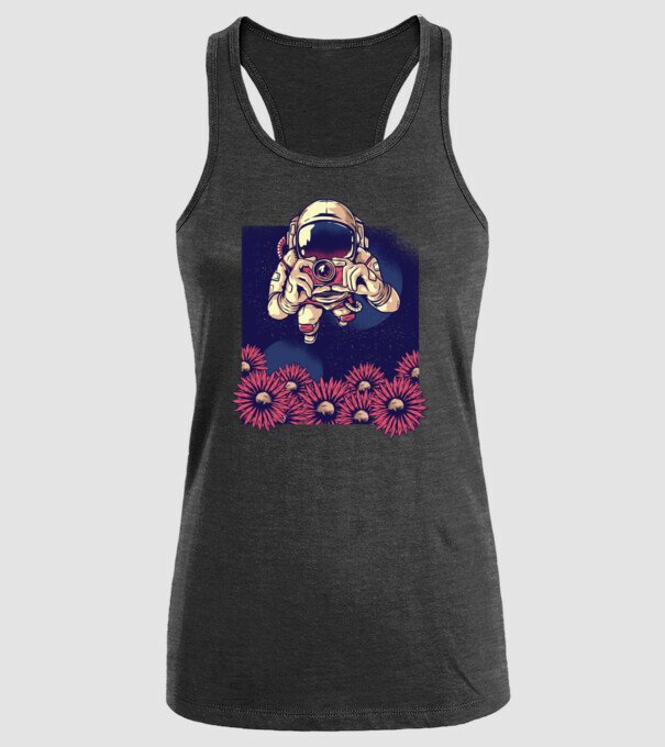 Astronaut Fotograf model negru pe tricou