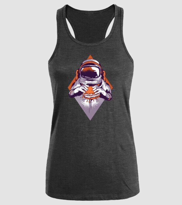 Hamburger Astronaut model negru pe tricou