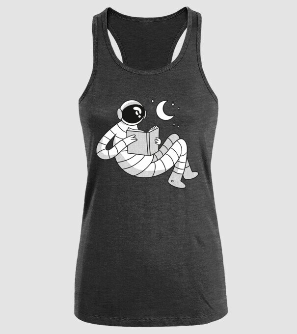 Lectură Astronaut model negru pe tricou