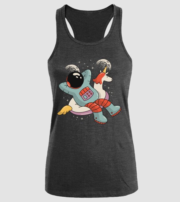 Odihnă Astronaut model negru pe tricou