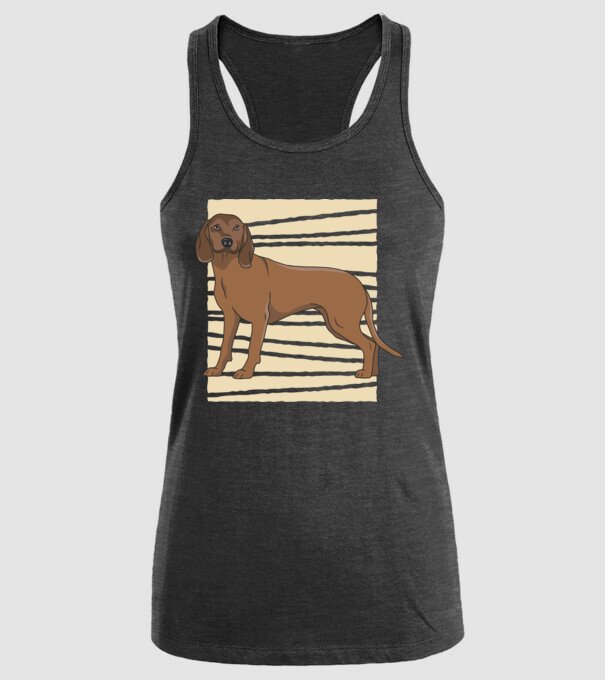Câine de vânătoare model negru pe tricou