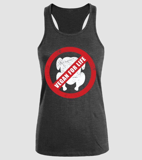 Vegan pe viață model negru pe tricou