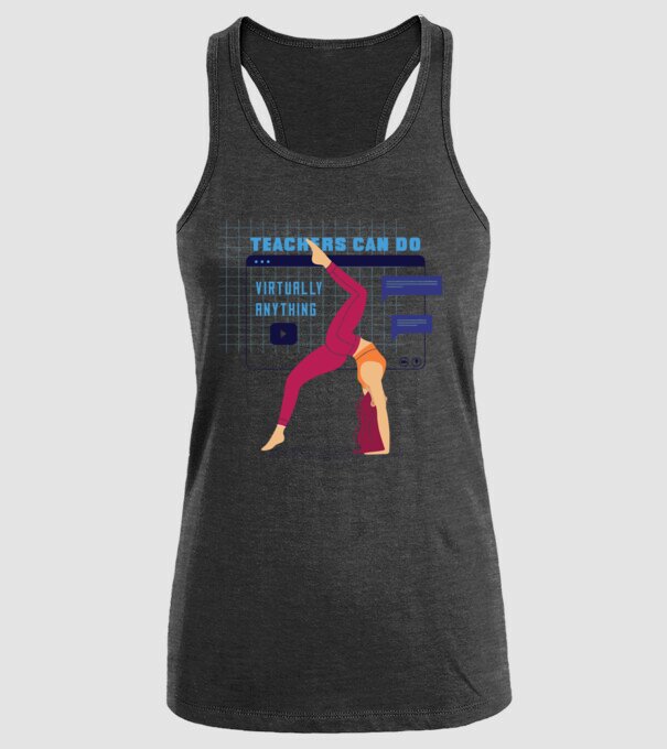 Fitness virtual model negru pe tricou