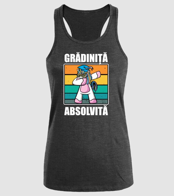Absolvită grădiniță model negru pe tricou