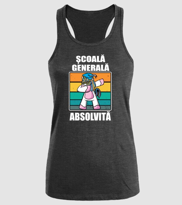 Absolvită școală generală model negru pe tricou