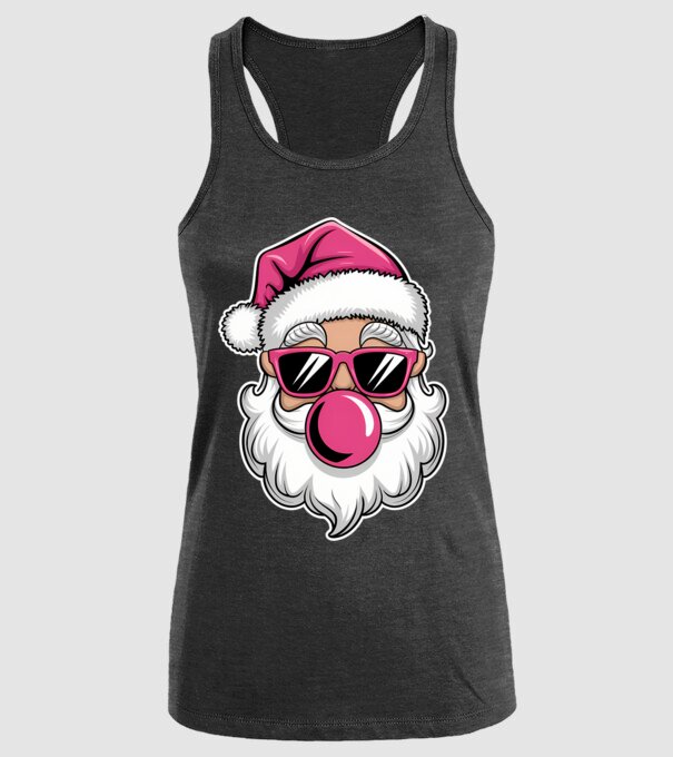 Bubble gum Santa 2 model negru pe tricou